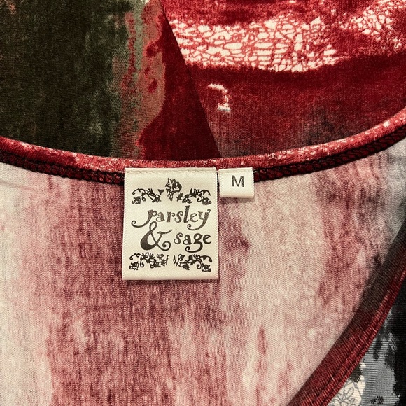 New, NWOT, Parsley & Sage Boutique Beautiful Asymmetrical Tunic Top Medium - Picture 10 of 10